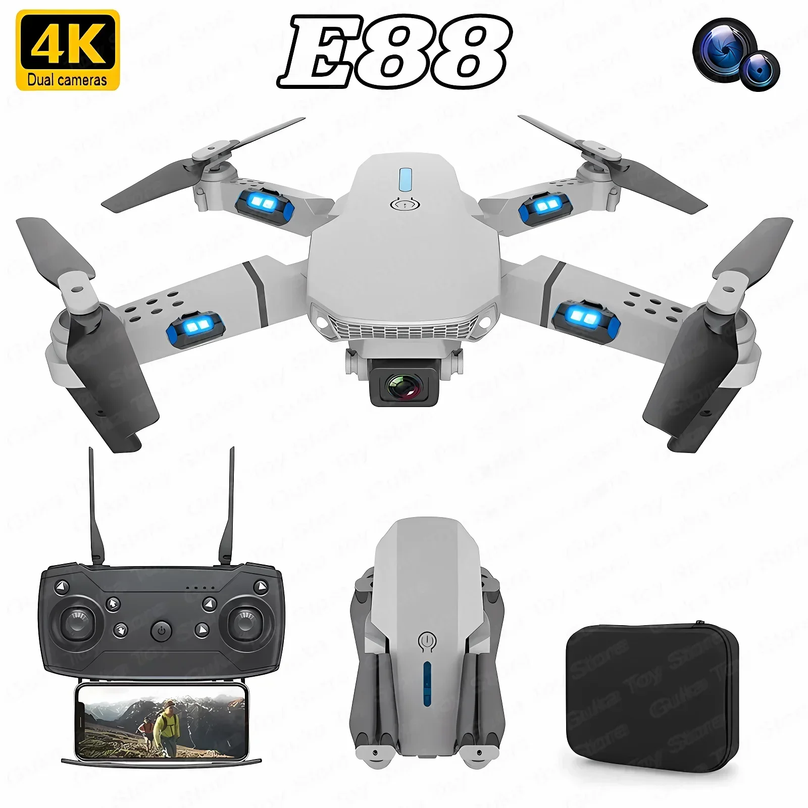 Drone App Rc Fpv - E88 Pro WIFI FPV Дрон Широкоугольный