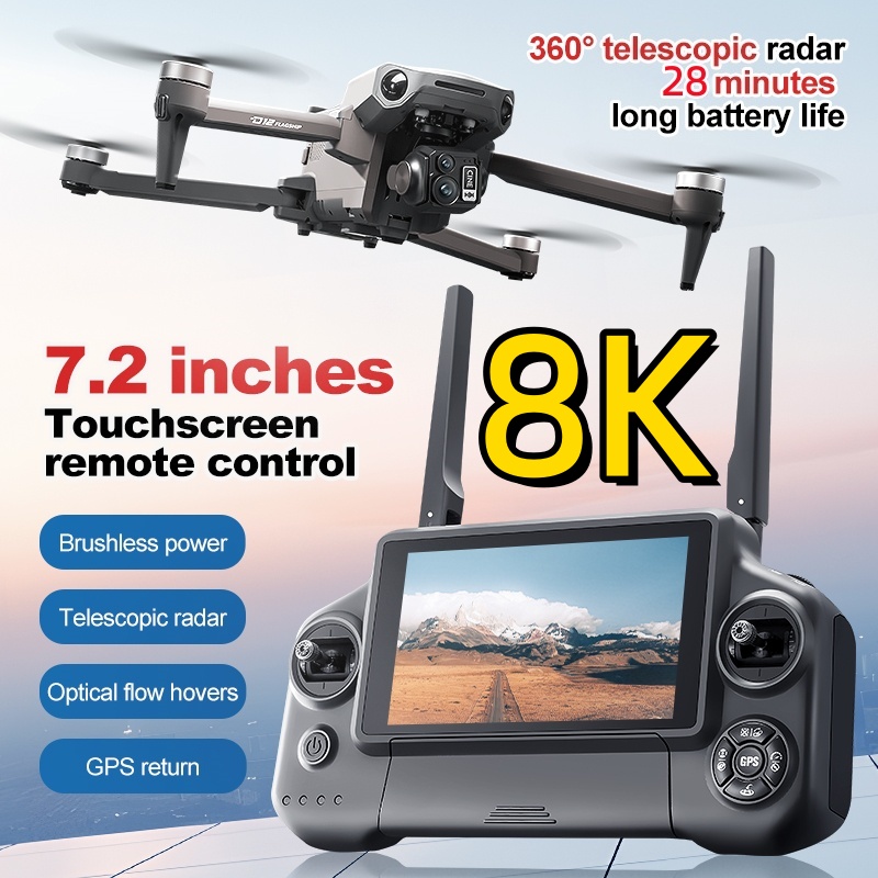 Квадрокоптер 8K с 3-осевым под – обзор и цена Drone Rc Gps