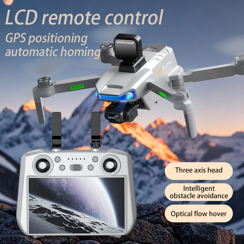 AE3 PRO Max NEW LCD SC GPS Дро – обзор и цена Drone App Rc Fpv