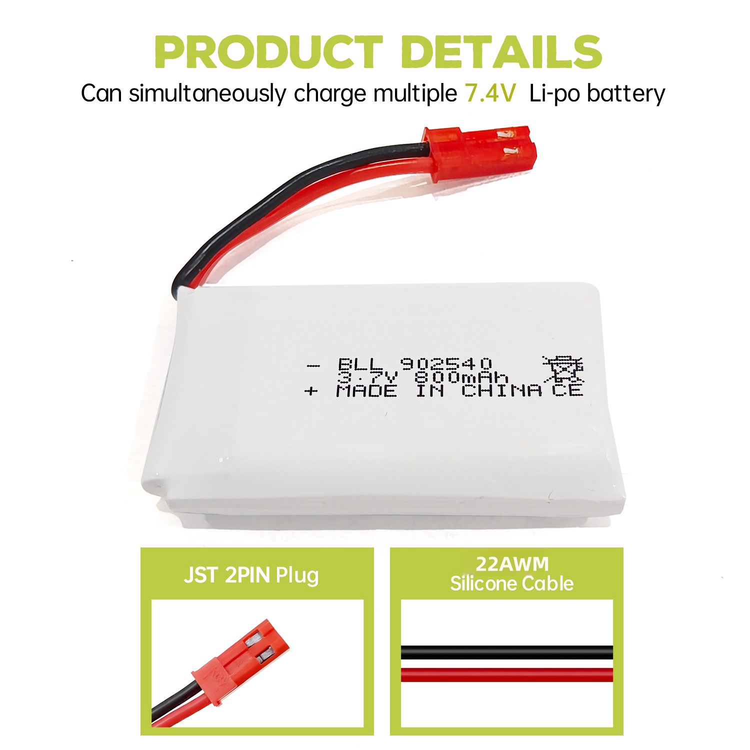 5 шт. 3,7 В 800 мАч 30C Lipo а – обзор и цена Drone Mjx Rc