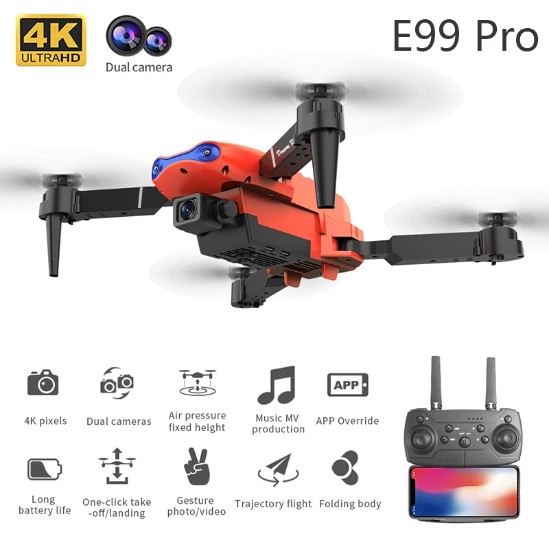 4K 5G WIFI FPV E99Pro Складной – обзор и цена Drone Rc E99 Pro